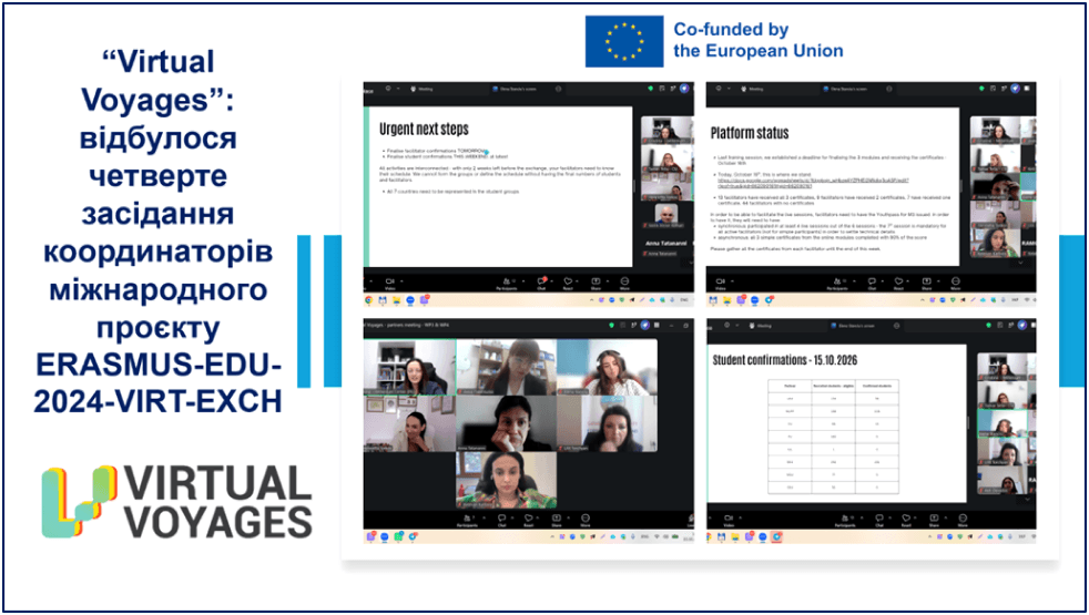 “Virtual Voyages”: відбулося четверте засідання координаторів міжнародного проєкту ERASMUS-EDU-2024-VIRT-EXCH